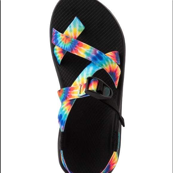 Chaco Z Boulder 2 Sandals Black Tie Dye Walking Hiking New - Picture 2 of 4